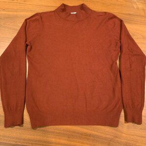 Vila Milano Mock Neck Knit Sweater, Burnt Orange, Women's Medium